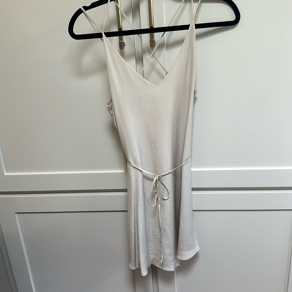 100% silk slip dress with liner
